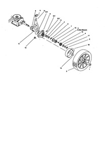 Rear Axle Assembly Diagram and Parts List for 10331 8900001 AND UP Lawn Boy Lawn Mower